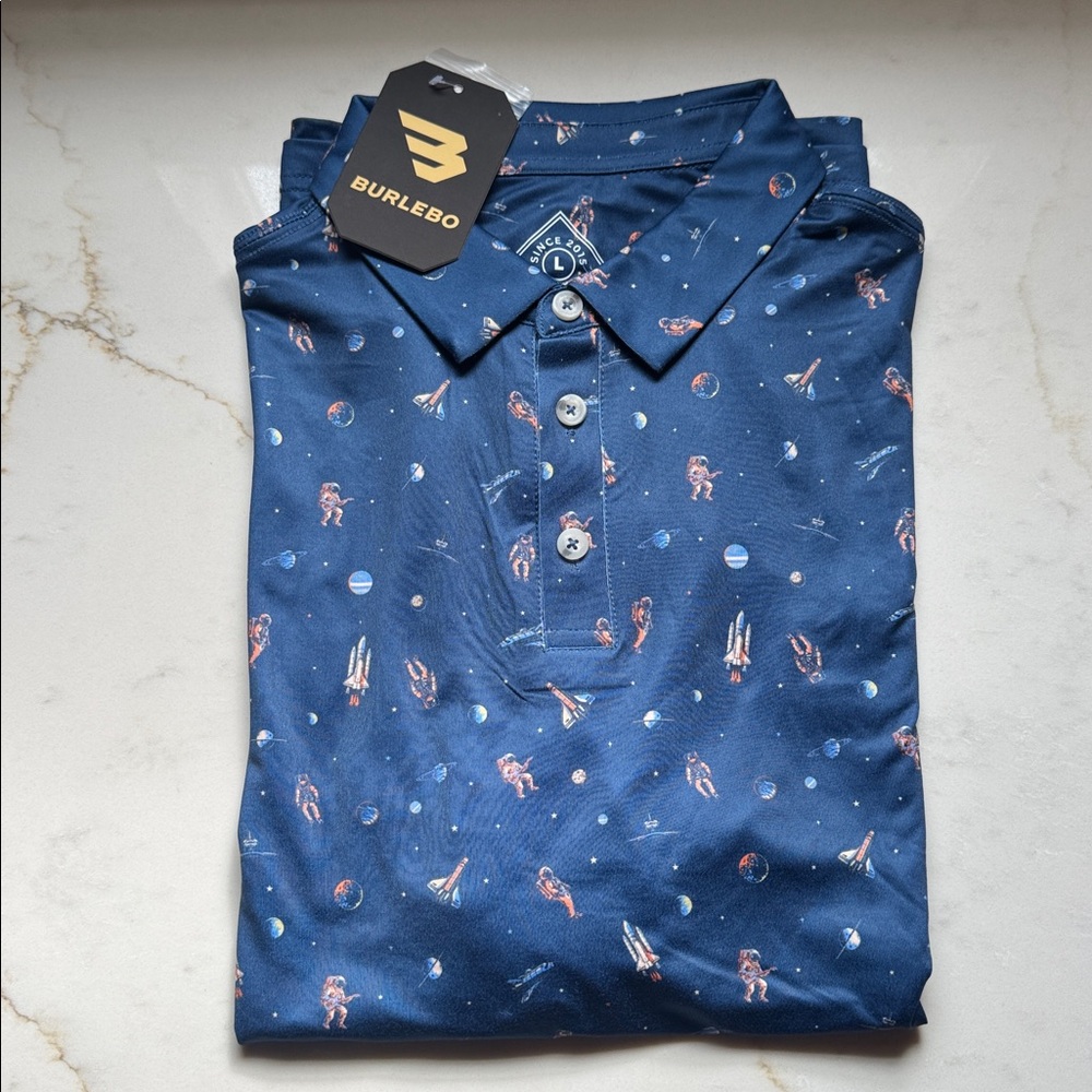 Burlebo Performance Polo To The Moon NWT